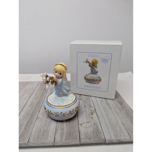 Precious Moments Trumpeting Angel Musical Figurine Hark The Herald Angels Sing - Picture 1 of 6